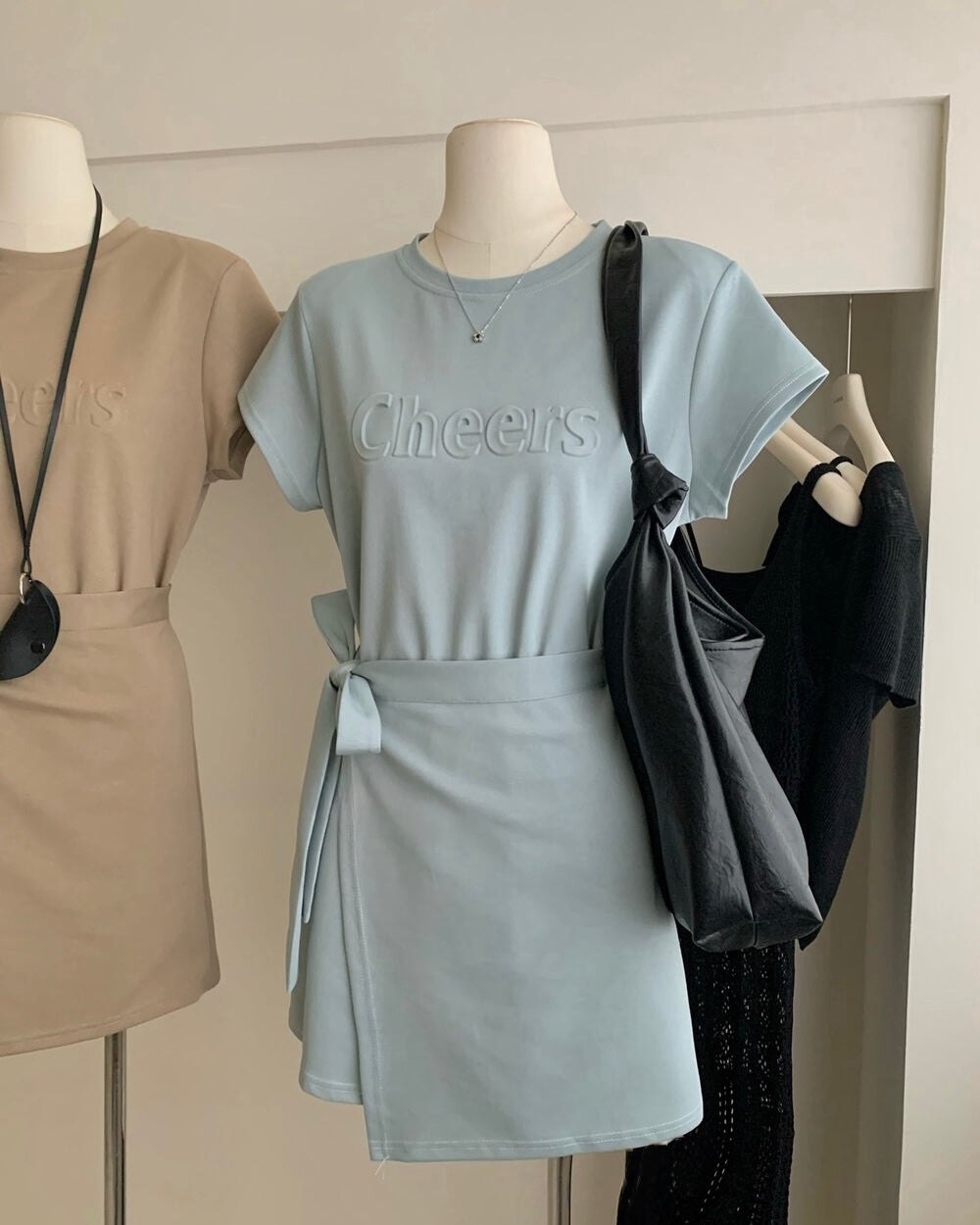 Casual Tie-Waist Mini Dress
