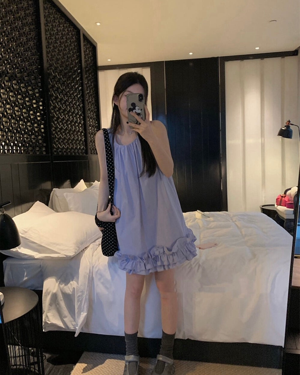 Ruffled Hem Tank Dress