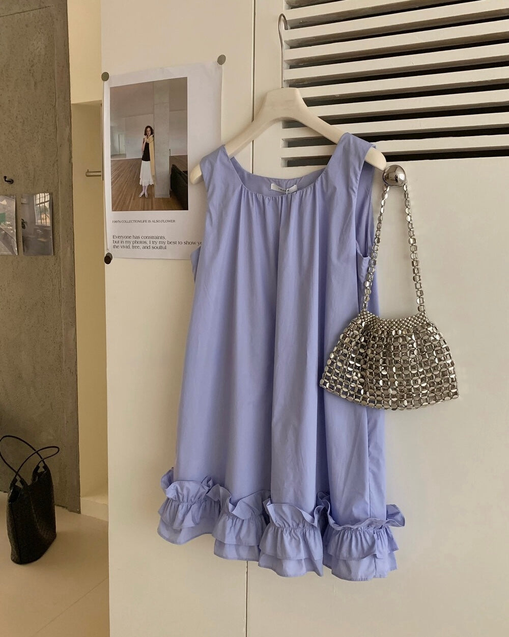 Ruffled Hem Tank Dress