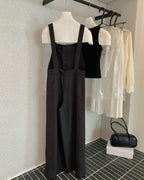 Wide-Leg Overalls & Tank Top Two-Piece Set